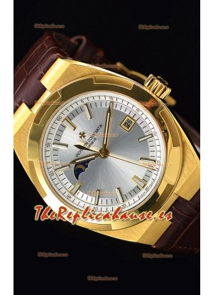 Vacheron Constantin Overseas MoonPhase Oro Amarillo Reloj Suizo Correa Marrón