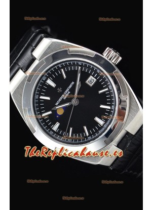 Vacheron Constantin Overseas MoonPhase Reloj Suizo Acero Inoxidable Dial Negro