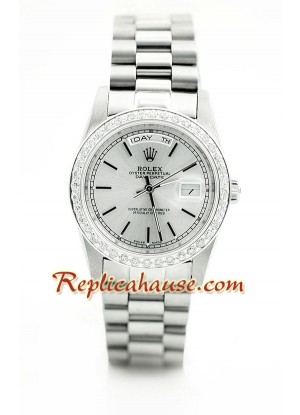 Rolex Réplica Day Date Silver
