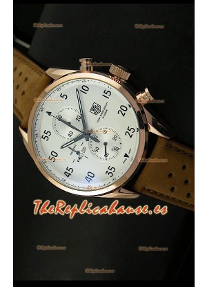 Tag Heuer Carrera 1887 SpaceEX Edition, Reloj de Cuarzo Japonés color Oro Rosado