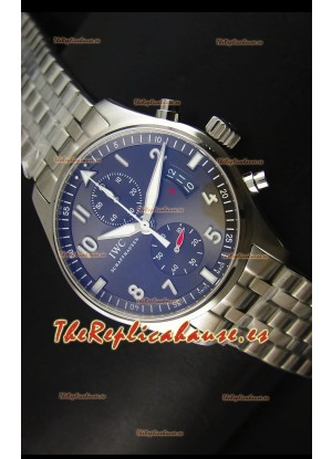 IWC IW387802 Pilot Chronograph Reloj Replica a escala 1:1 con Brazalete de Acero