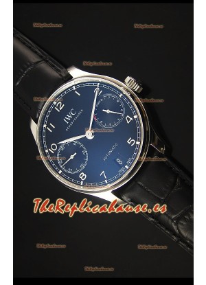 IWC IW500703 Portugieser Reloj Suizo Replica a escala 1:1 Dial Negro - Versión 2016 Actualizada