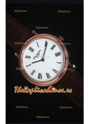 Patek Philippe 5120J Calatrava Mens Reloj Replica Oro Rosado escala 1:1