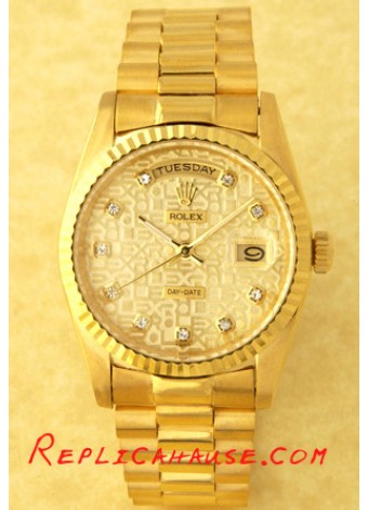 Rolex Réplica Day Date-Gold