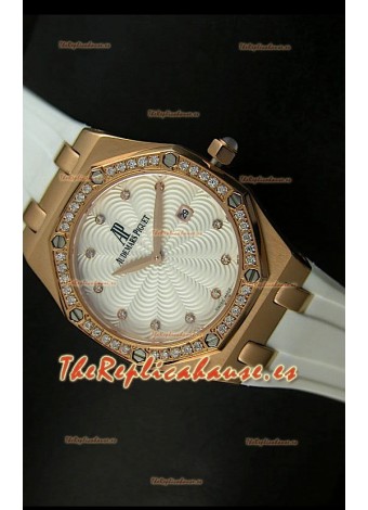 Audemars Piguet Royal Oak, Reloj de mujer, réplica de Cuarzo, caja color Oro Rosado