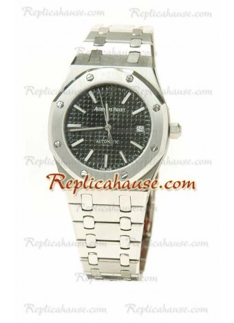 Audemars Piguet Royal Oak Reloj Suizo cen el dial Negro