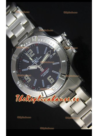 Ball Hydrocarbon Spacemaster Reloj Automático Réplica Dial en Negro - Movimiento Citizen Original