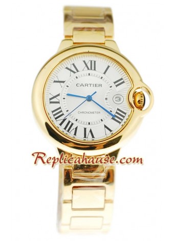 Ballon Blue De Cartier Yellow Gold Reloj Réplica