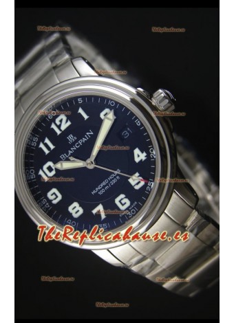 Blancpain Leman 2100 Military 100 Hours Reloj en Dial Negro - Movimiento Citizen Original