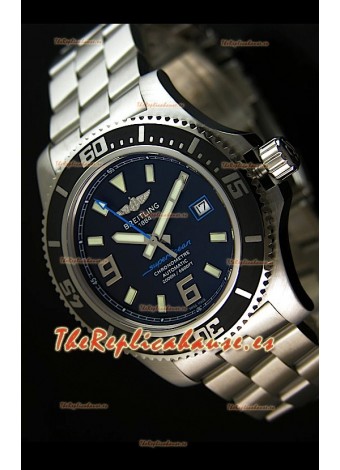 Breitling SuperOcean Abyss Réplica Suiza – REPLICA ESPEJO – 44 mm con marcadores azules 