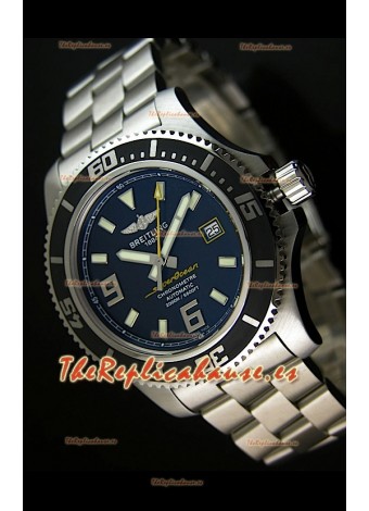 Breitling SuperOcean Abyss Réplica Suiza – REPLICA ESPEJO – 44 mm con marcadores amarillos 