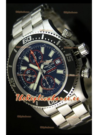 Breitling SuperOcean Abyss Réplica Suiza – REPLICA ESPEJO – 44 mm con marcadores naranjas     