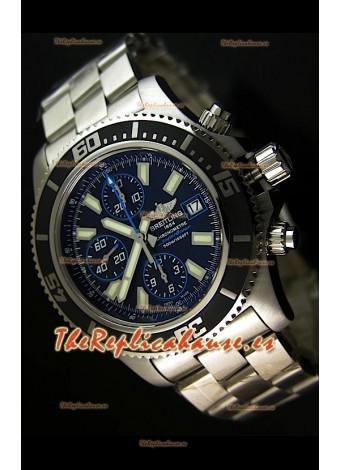 Breitling SuperOcean Abyss Réplica Suiza – REPLICA ESPEJO – 44 mm con marcadores azules 