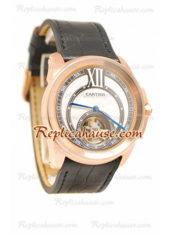 Calibre de Cartier Flying Tourbillon Reloj Réplica