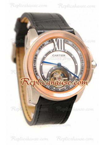 Calibre de Cartier Flying Tourbillon Reloj Réplica