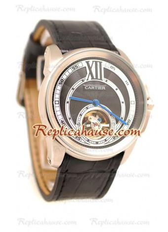 Calibre de Cartier Flying Tourbillon Reloj Réplica