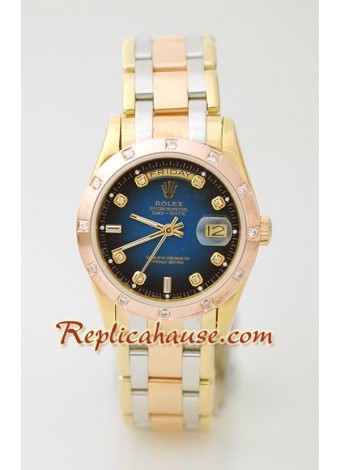 Rolex Réplica Day Date Tres Tonos Reloj