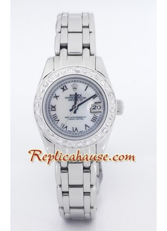 Rolex Réplica Datejust - Silver - Dama -