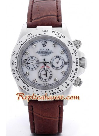 Rolex Réplica Daytona Reloj con correa de cuero