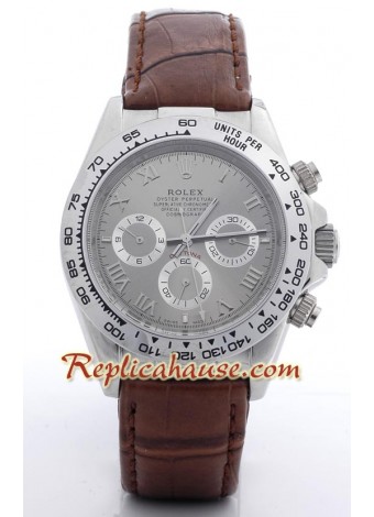Rolex Réplica Daytona Reloj con correa de cuero