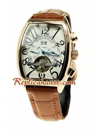 Franck Muller Conquistador Oro Rosa Tourbillon Reloj