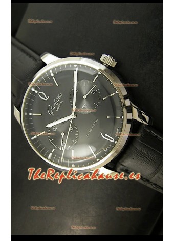 Glashuette Senator Réplica Japonesa con esfera negra