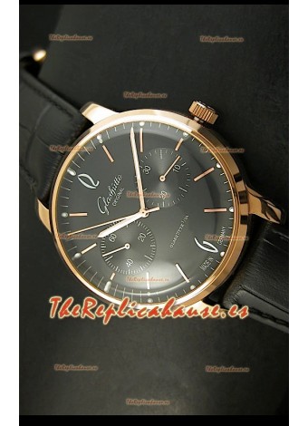 Glashuette Senator Réplica Japonesa con esfera negra
