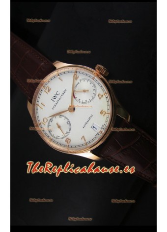 IWC Portugieser IW500701 Reloj Suizo Automático en Dial Blanco - Réplica Espejo Actualizada 1:1  
