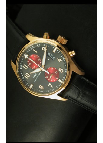 IWC Spitfire Reloj Edición Tribecca en Oro Rosado - Réplica a Escala 1:1