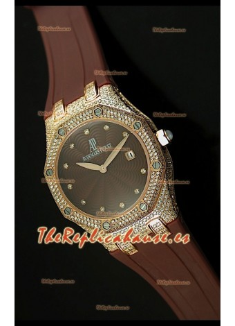 Audemars Piguet Royal Oak, Reloj Réplica de mujer en Caja de Oro Rosado