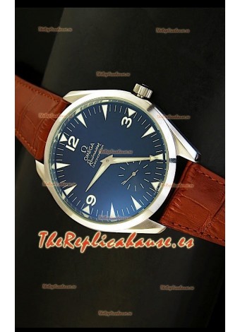 Omega Seamaster Railmaster, Reloj Réplica Japonesa, correa de cuero marrón