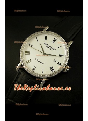 Patek Philippe Calatrava 5120 Reloj Réplica Suiza en Acero - Horas en Números Romanos