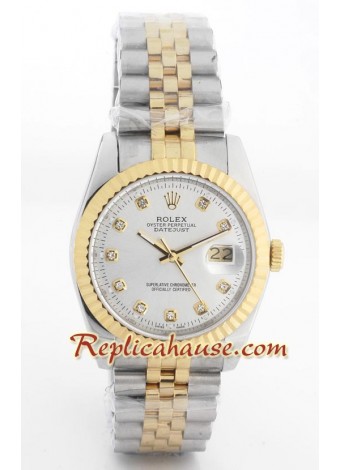 Rolex Réplica Datejust Reloj - Dos Tonos