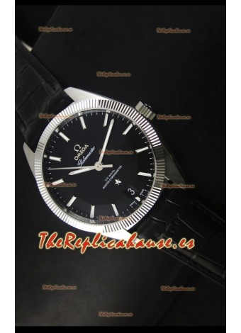 Omega Globemaster Reloj Suizo Co-Axial Dial Negro Acero Inoxidable - Reloj Réplica Espejo 1:1