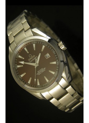 Omega Seamaster Aqua Terra Co-Axial Dial Marrón - Ultima Edición Escala 1:1