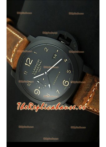 Panerai Luminor PAM441 Edición GMT 1950 3 Days Power Reserve, Reloj Réplica Suiza en Caja de Cerámica