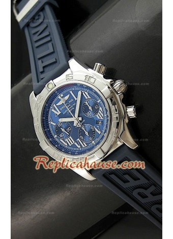 Breitleng Chronomat B01 Reloj Suizo con Esfera Azul - Reproducción Escala 1:1