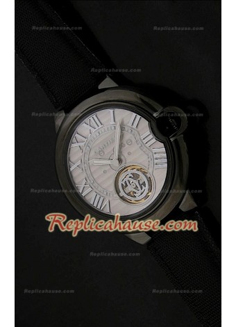 Ballon De Cartier Tourbilon Reloj Japonés en Carcasa de PVD