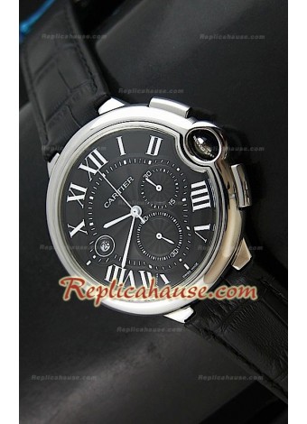 Ballon De Cartier Reproducción Reloj Suizo   - Automático de 42MM con Esfera de color Negro