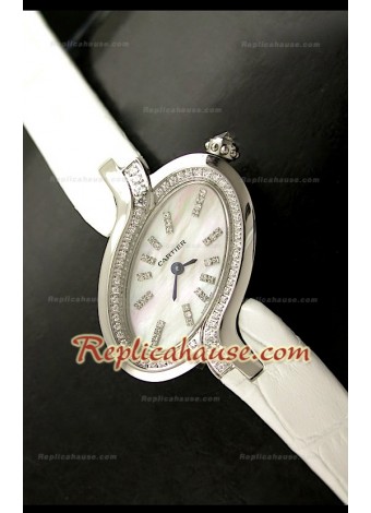 Delices De Cartier Réplica Reloj Señoras con Esfera Perla