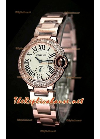 Ballon De Cartier Reloj para Señoras en Oro Rosa - Reloj Suizo