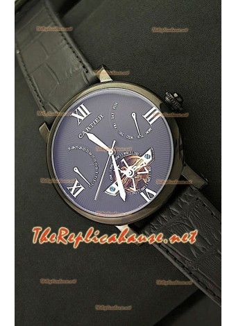 Cartier Calibre Tourbilon Reloj Japonés con Esfera Negra 