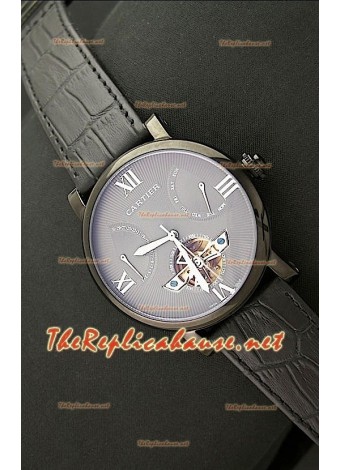 Cartier Calibre Tourbilon Reloj Japonés con Esfera Gris 