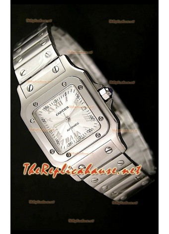 Cartier Santos Réplica de Reloj Suizo para Señoras de 29 MM - Numerales de Hora en Acero.