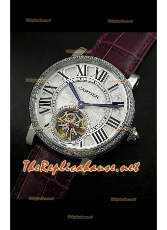 Cartier Calibre turbillón japonés malla púrpura