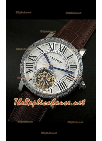 Cartier Calibre turbillón japonés malla marrón
