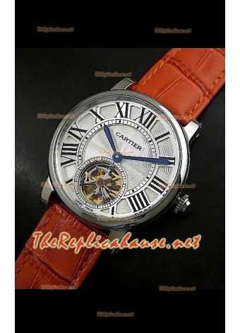 Cartier Calibre turbillón japonés malla marrón claro