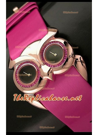 Chopard Animal World Reloj Señoras Búho en Oro Rosa Esfera de color Negro