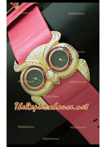 Chopard Animal World Reloj Señoras Búho en Oro Rosa Esfera de color Negro