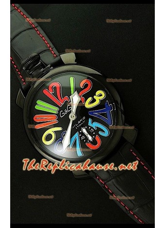 GaGa Milano Reloj manual en carcasa de PVD - 48MM - Color Arco iris 